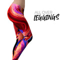 Liquid Abstract Paint V80 - All Over Print Womens Leggings / Yoga or Workout Pants