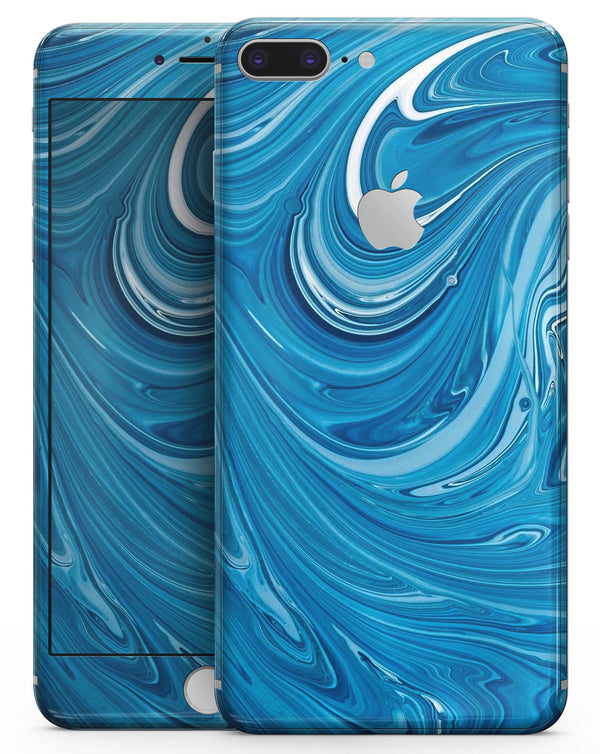 Liquid Blue Color Fusion - Skin-kit for the iPhone 8 or 8 Plus