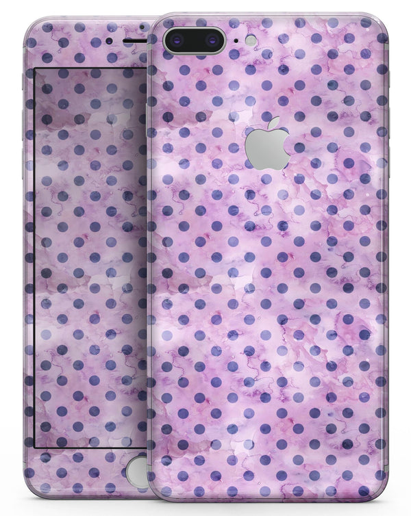 Little Purple Watercolor Polka Dots - Skin-kit for the iPhone 8 or 8 Plus