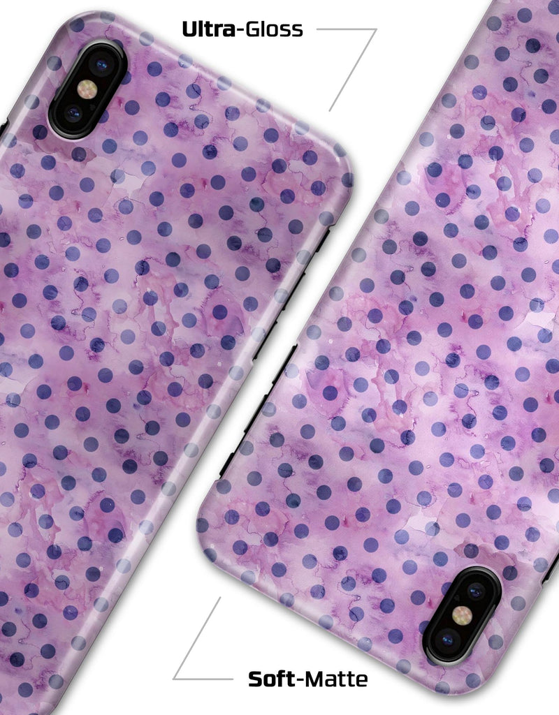 Little Purple Watercolor Polka Dots - iPhone X Clipit Case