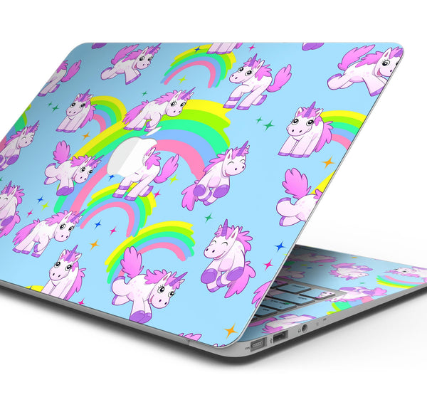 Magical Cartoon Unicorns - Skin Decal Wrap Kit Compatible with the Apple MacBook Pro, Pro with Touch Bar or Air (11", 12", 13", 15" & 16" - All Versions Available)