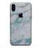 Marble & Digital Blue Frosted Foil V1 - iPhone XS MAX, XS/X, 8/8+, 7/7+, 5/5S/SE Skin-Kit (All iPhones Avaiable)