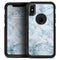 Marble & Digital Blue Frosted Foil V4 - Skin Kit for the iPhone OtterBox Cases