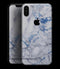 Marble & Digital Blue Frosted Foil V5 - iPhone XS MAX, XS/X, 8/8+, 7/7+, 5/5S/SE Skin-Kit (All iPhones Avaiable)