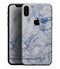 Marble & Digital Blue Frosted Foil V5 - iPhone XS MAX, XS/X, 8/8+, 7/7+, 5/5S/SE Skin-Kit (All iPhones Avaiable)