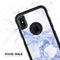 Marble & Digital Blue Frosted Foil V6 - Skin Kit for the iPhone OtterBox Cases