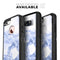 Marble & Digital Blue Frosted Foil V6 - Skin Kit for the iPhone OtterBox Cases