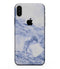 Marble & Digital Blue Frosted Foil V6 - iPhone XS MAX, XS/X, 8/8+, 7/7+, 5/5S/SE Skin-Kit (All iPhones Avaiable)