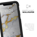 Marble & Digital Gold Foil V1 - Skin Kit for the iPhone OtterBox Cases