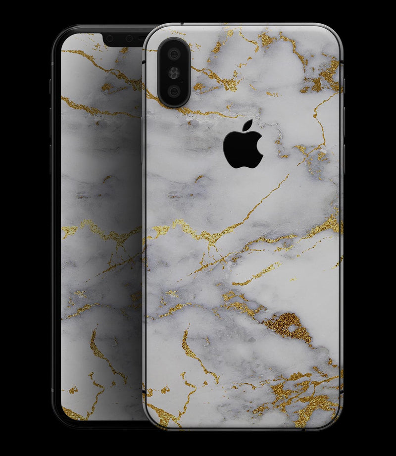 Marble & Digital Gold Foil V2 - iPhone XS MAX, XS/X, 8/8+, 7/7+, 5/5S/SE Skin-Kit (All iPhones Avaiable)