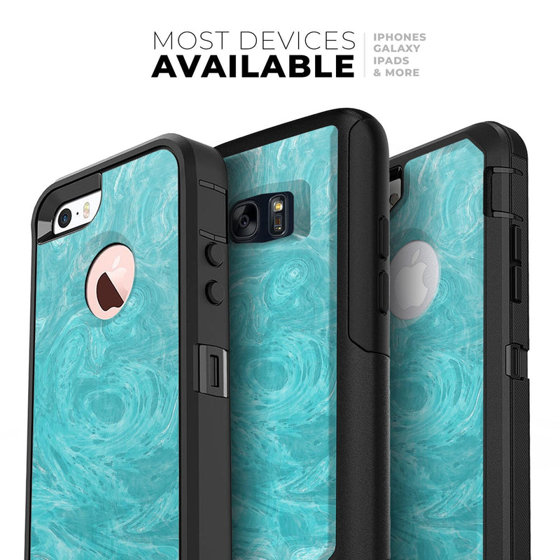 Marble Surface V1 Teal - Skin Kit for the iPhone OtterBox Cases