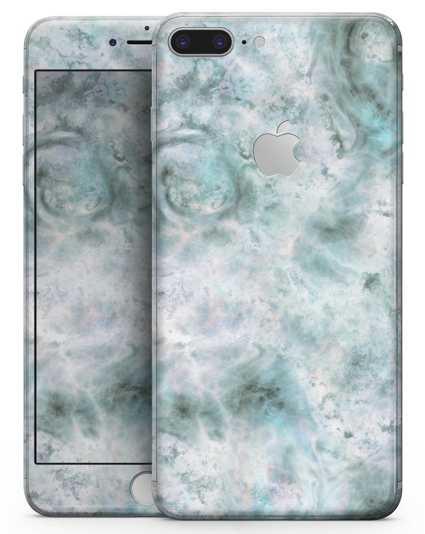 Marble Surface V2 Teal - Skin-kit for the iPhone 8 or 8 Plus