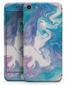 Marbleized Blue Paradise V45 - Skin-kit for the iPhone 8 or 8 Plus