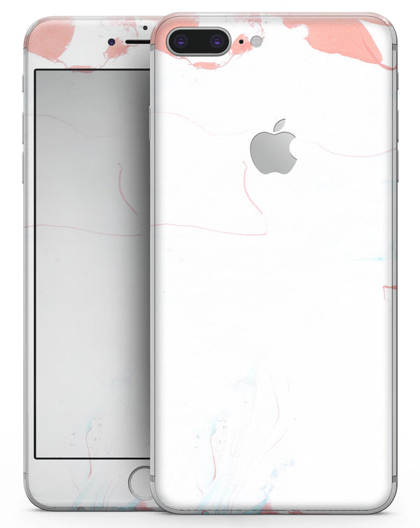 Marbleized Coral and Mint v1 - Skin-kit for the iPhone 8 or 8 Plus