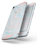 Marbleized Mint and Coral - Skin-kit for the iPhone 8 or 8 Plus