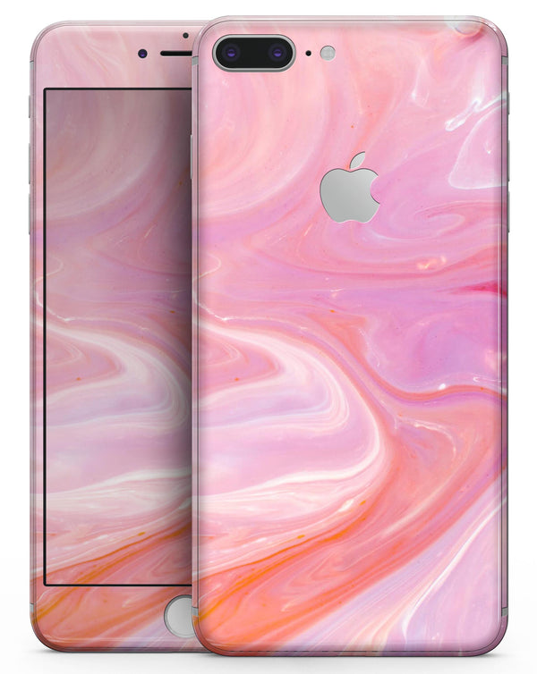 Marbleized Pink Paradise V2 - Skin-kit for the iPhone 8 or 8 Plus