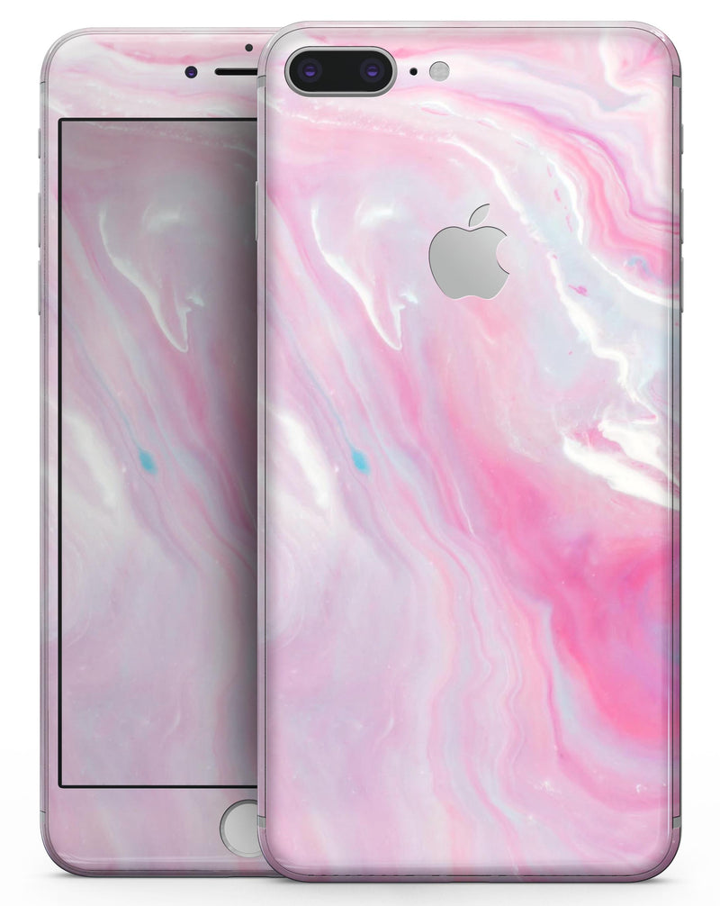 Marbleized Pink Paradise V8 - Skin-kit for the iPhone 8 or 8 Plus