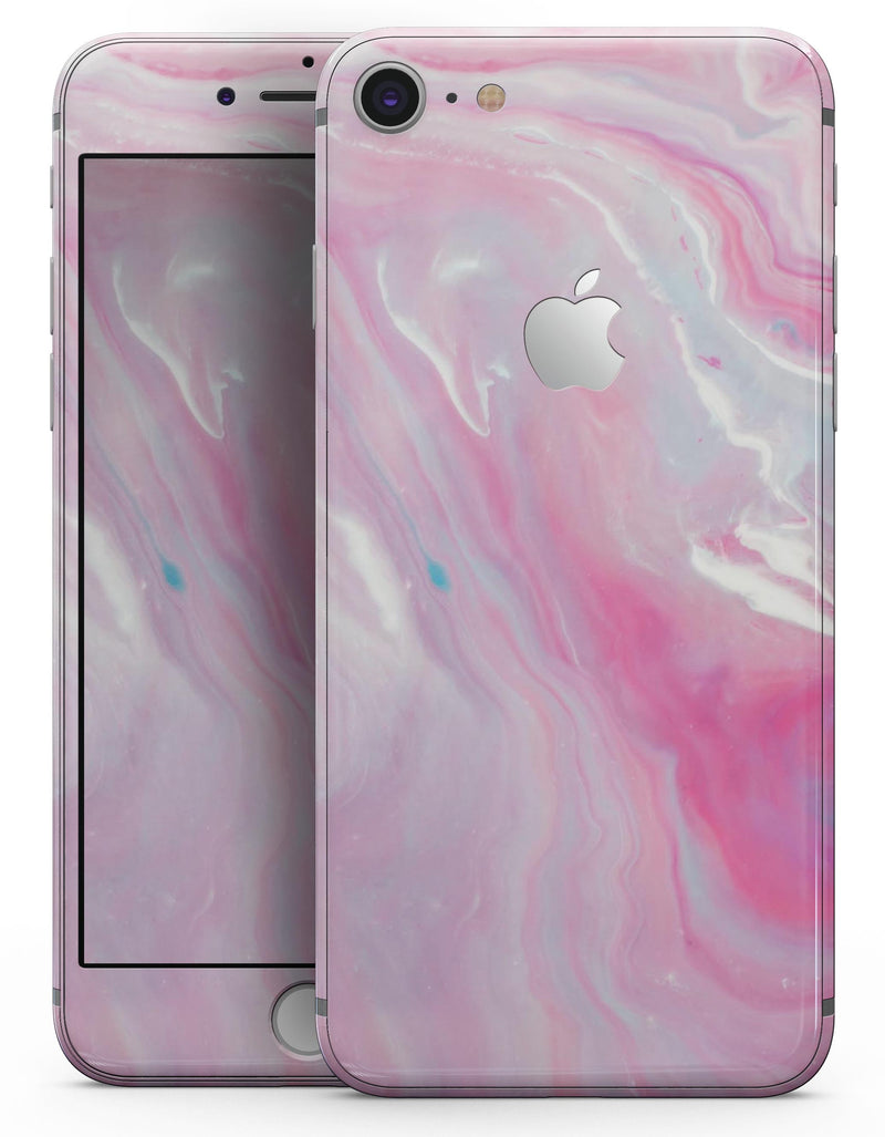 Marbleized Pink Paradise V8 - Skin-kit for the iPhone 8 or 8 Plus