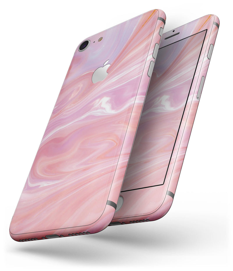 Marbleized Pink Paradise - Skin-kit for the iPhone 8 or 8 Plus