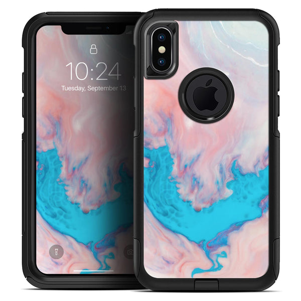 Marbleized Pink and Blue Paradise V322 - Skin Kit for the iPhone OtterBox Cases