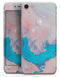 Marbleized Pink and Blue Paradise V322 - Skin-kit for the iPhone 8 or 8 Plus