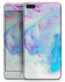 Marbleized Pink and Blue Paradise V371 - Skin-kit for the iPhone 8 or 8 Plus