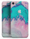 Marbleized Pink and Blue Paradise V432 - Skin-kit for the iPhone 8 or 8 Plus