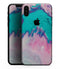 Marbleized Pink and Blue Paradise V432 - iPhone XS MAX, XS/X, 8/8+, 7/7+, 5/5S/SE Skin-Kit (All iPhones Avaiable)