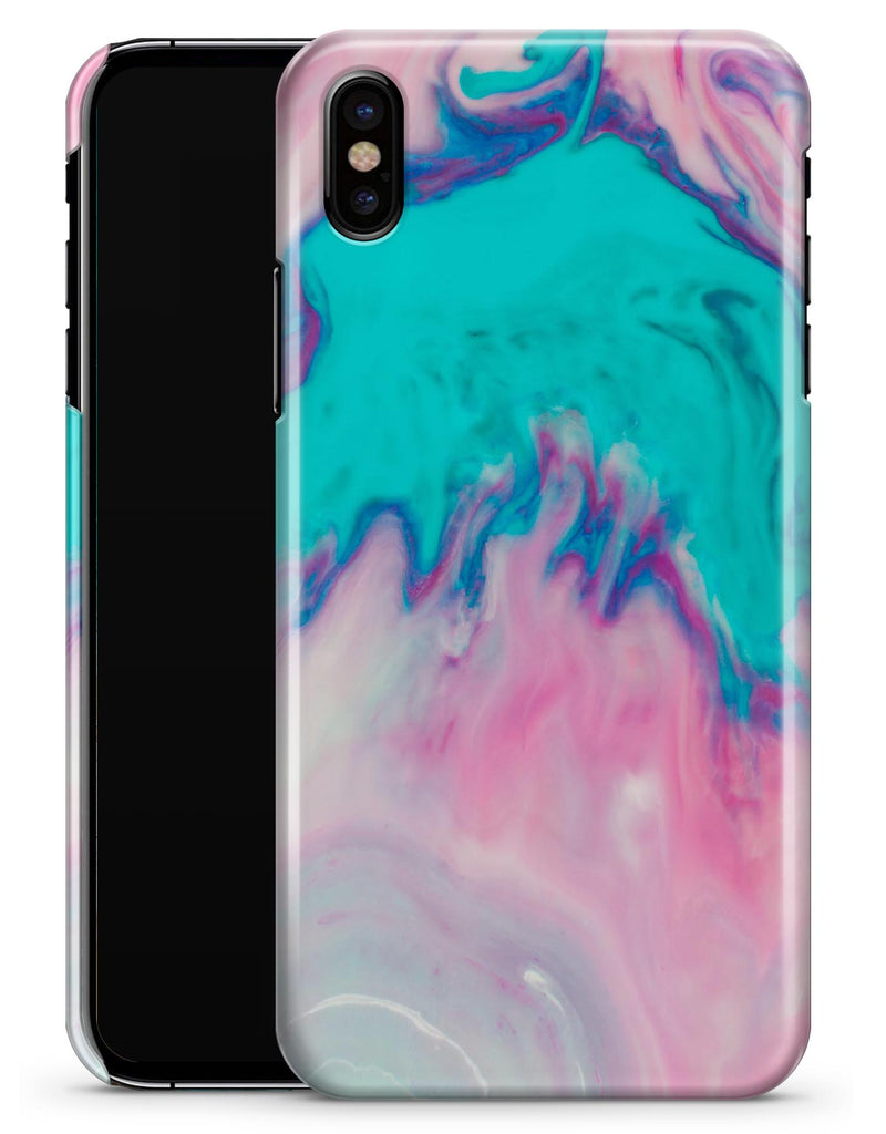 Marbleized Pink and Blue Paradise V432 - iPhone X Clipit Case