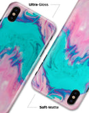 Marbleized Pink and Blue Paradise V432 - iPhone X Clipit Case