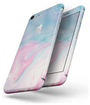Marbleized Pink and Blue Paradise V482 - Skin-kit for the iPhone 8 or 8 Plus