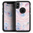 Marbleized Pink and Blue Swirl V2123 - Skin Kit for the iPhone OtterBox Cases