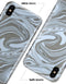 Marbleized Swirling Blue and Gray - iPhone X Clipit Case