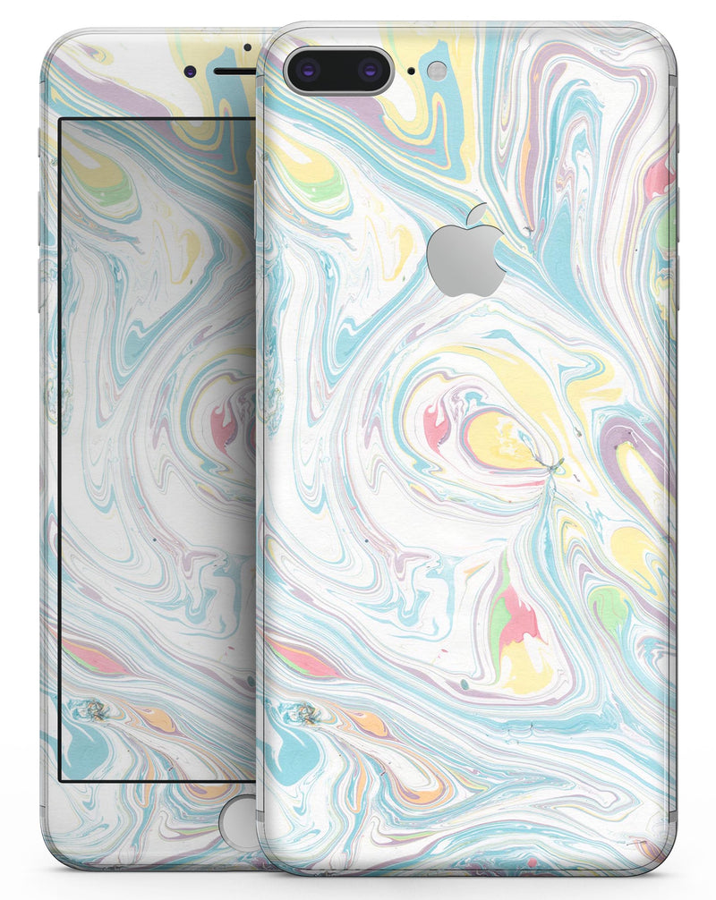 Marbleized Swirling Candy Colors - Skin-kit for the iPhone 8 or 8 Plus