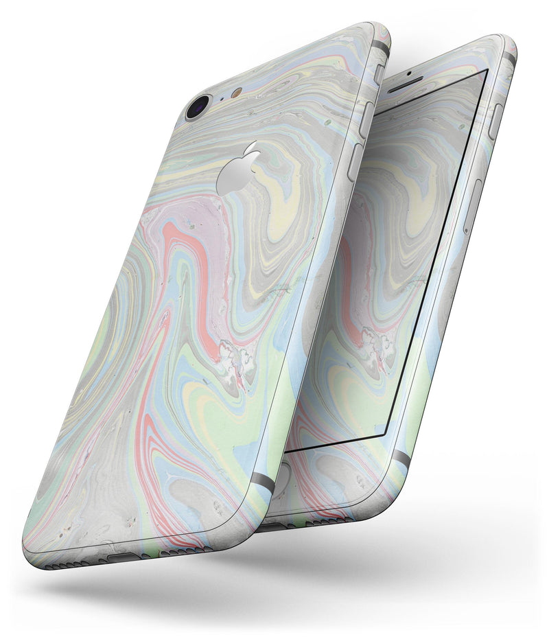 Marbleized Swirling Colors v2 - Skin-kit for the iPhone 8 or 8 Plus
