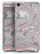 Marbleized Swirling Coral and Gray v92 - Skin-kit for the iPhone 8 or 8 Plus
