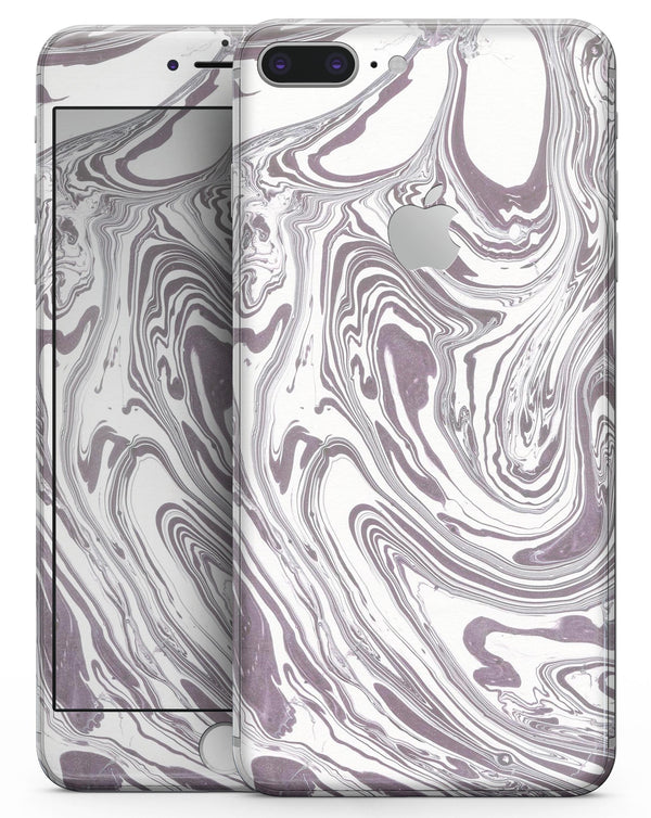 Marbleized Swirling Dark Purple - Skin-kit for the iPhone 8 or 8 Plus