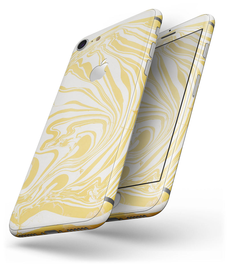 Marbleized Swirling Gold - Skin-kit for the iPhone 8 or 8 Plus