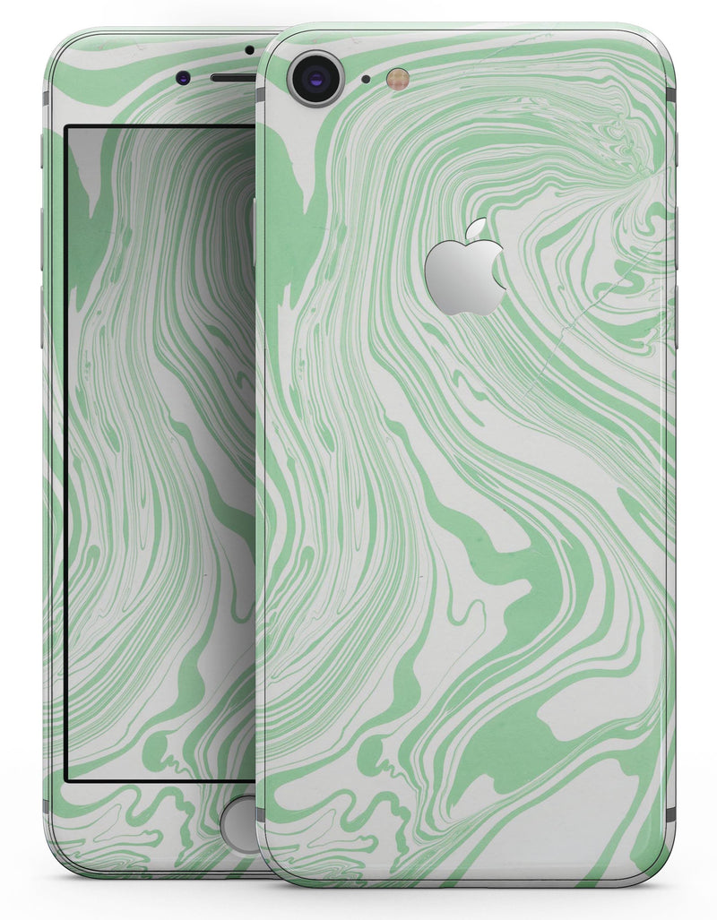 Marbleized Swirling Green - Skin-kit for the iPhone 8 or 8 Plus