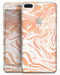 Marbleized Swirling Orange - Skin-kit for the iPhone 8 or 8 Plus