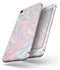Marbleized Swirling Pink and Blue - Skin-kit for the iPhone 8 or 8 Plus