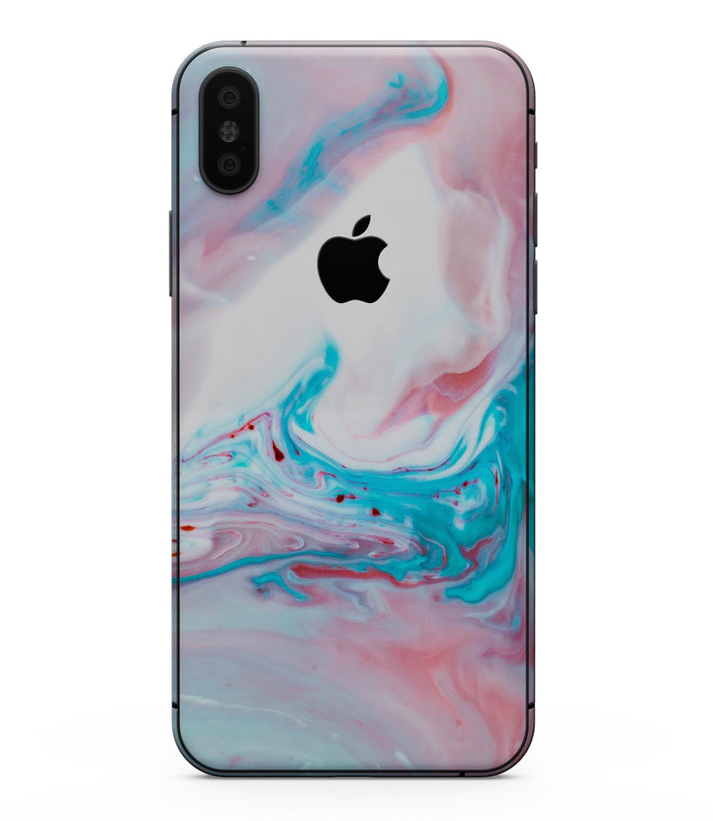 Marbleized Teal and Pink V2 - iPhone XS MAX, XS/X, 8/8+, 7/7+, 5/5S/SE Skin-Kit (All iPhones Avaiable)