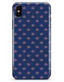 Micro Coral Crowns Over Navy - iPhone X Clipit Case