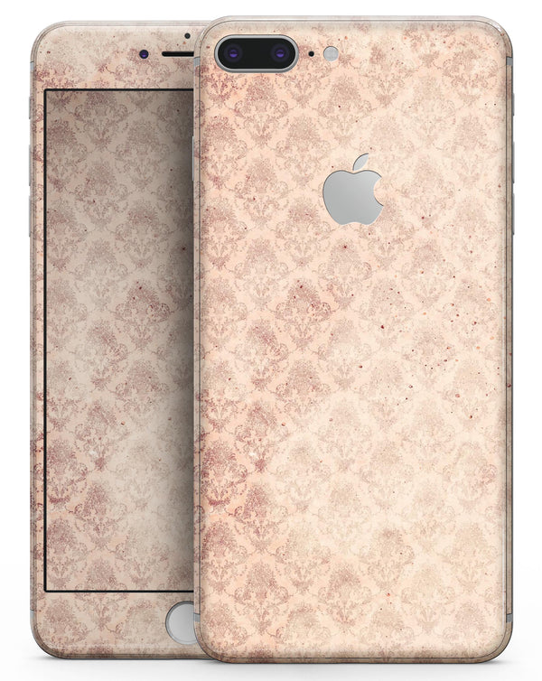 Micro Faded Maroon Rococo Pattern - Skin-kit for the iPhone 8 or 8 Plus