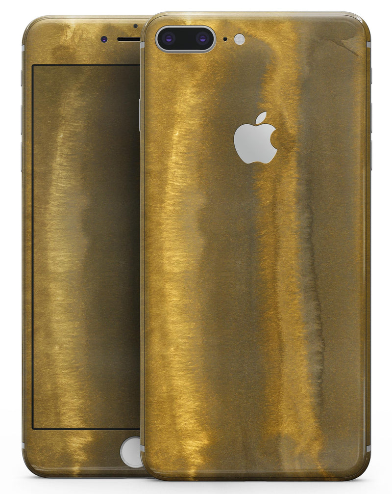 Micro Gold Watercolor Strokes - Skin-kit for the iPhone 8 or 8 Plus