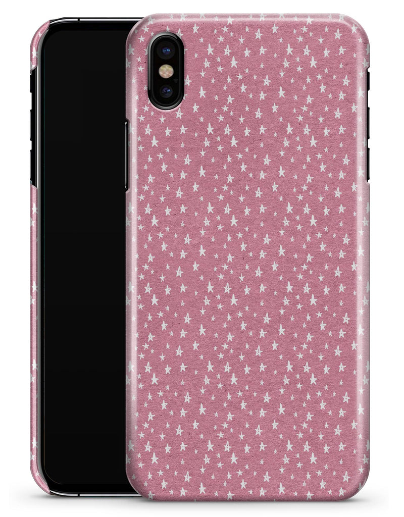 Micro White Stars Over Pink - iPhone X Clipit Case