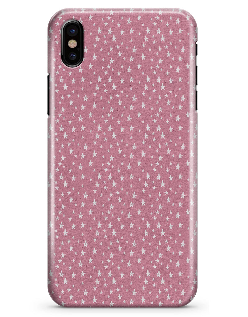 Micro White Stars Over Pink - iPhone X Clipit Case