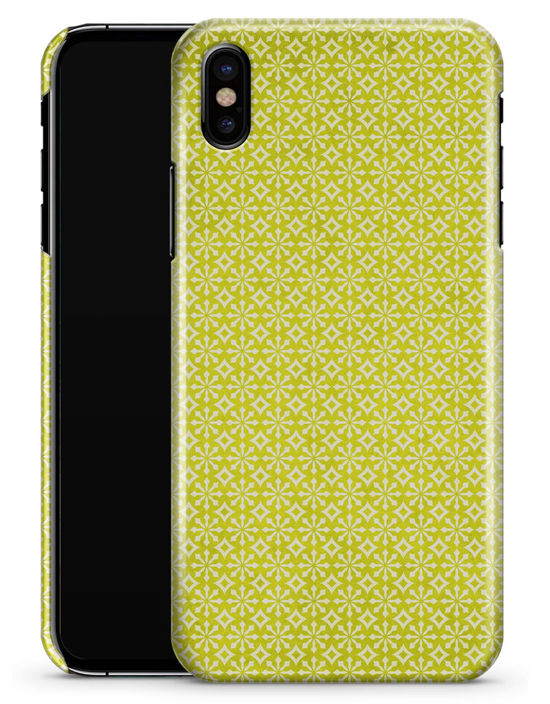 Micro Yellow Snowflake Pattern - iPhone X Clipit Case