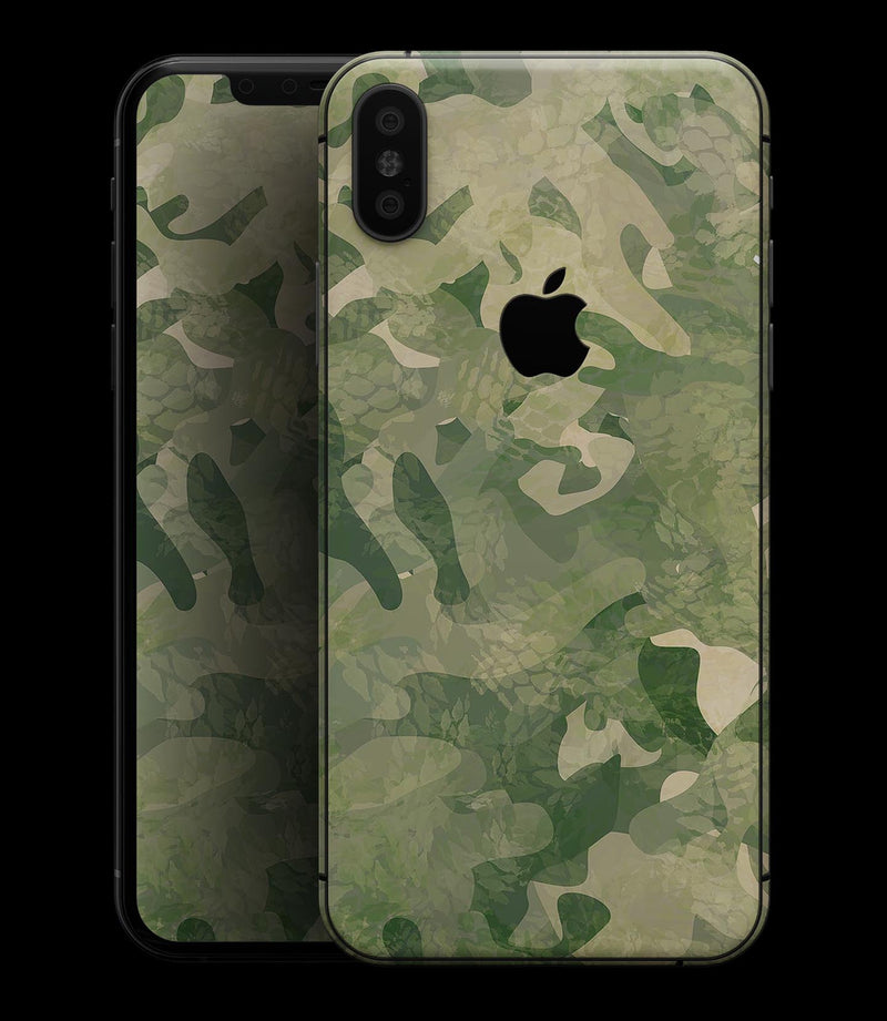 Military Jungle Camouflage V3 - iPhone XS MAX, XS/X, 8/8+, 7/7+, 5/5S/SE Skin-Kit (All iPhones Avaiable)