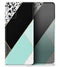 Minimalistic Mint and Gold Striped V1 - Full Body Skin Decal Wrap Kit for Samsung Galaxy Phones